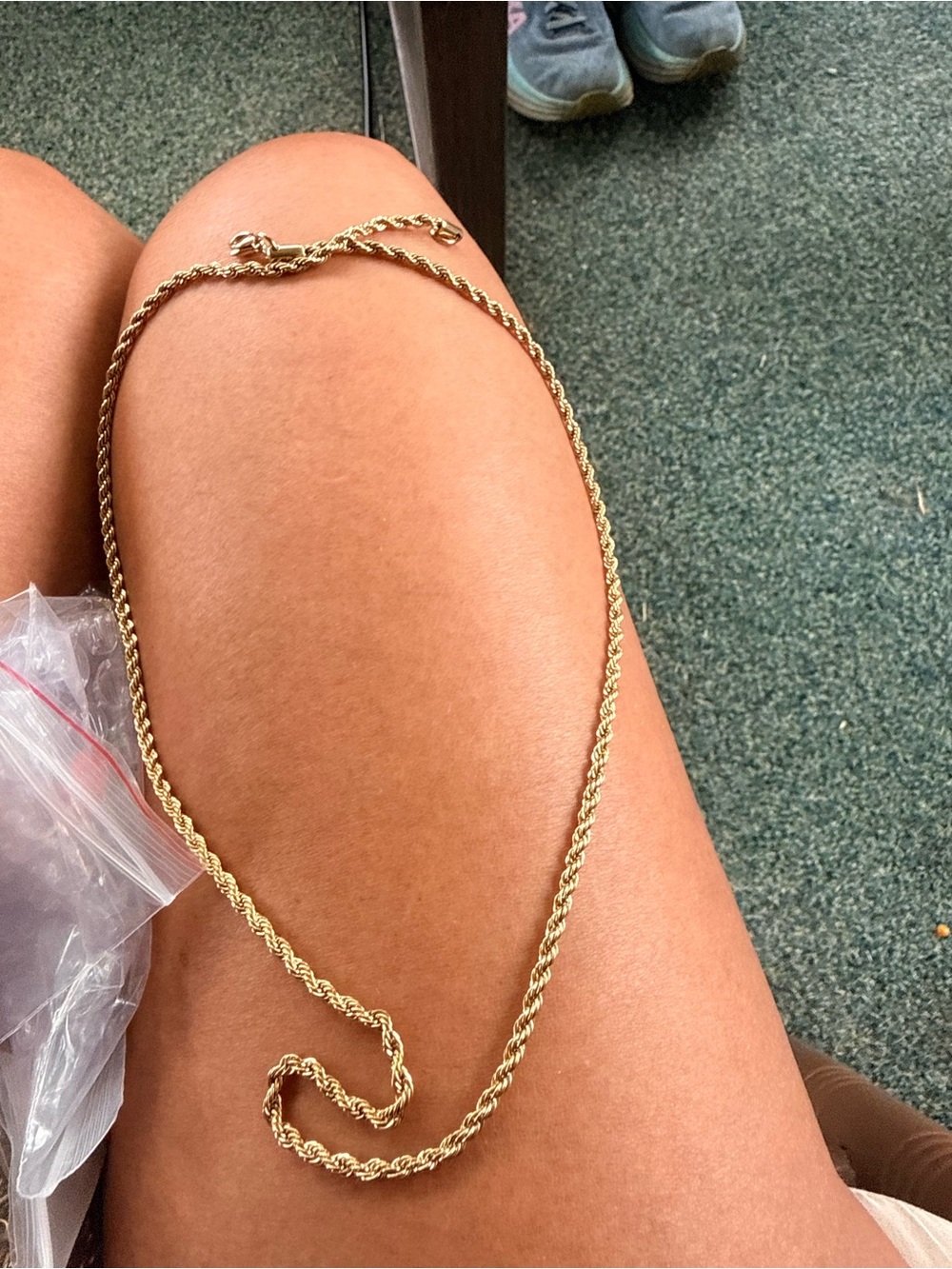 Gold Rope Chain Necklace - Classic Twisted Design